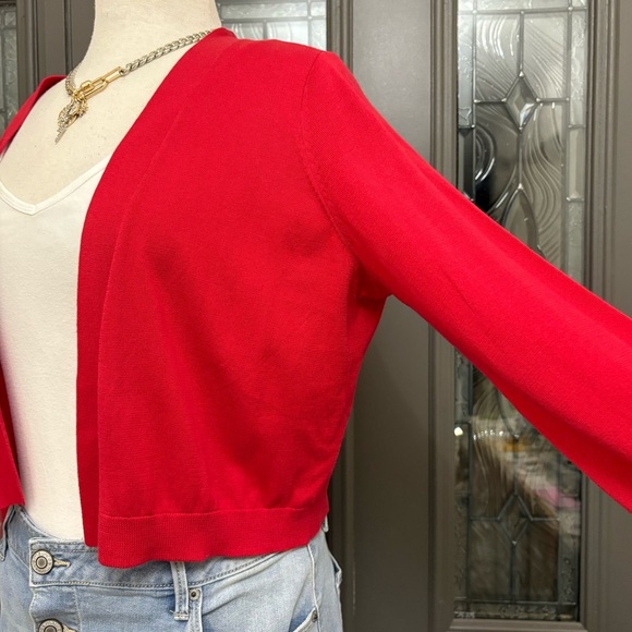 Talbots Red Women's Open Front Cardigan Sweater - Picture 3 of 5